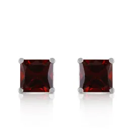 1.75 Carat 14K Solid White Gold Call Your Naturalme Garnet Earrings