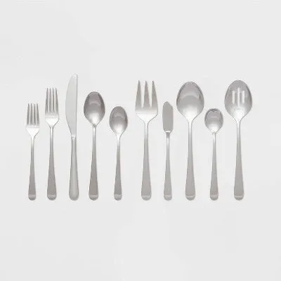 45pc Harrington Flatware Set Silver - Threshold