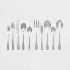 45pc Harrington Flatware Set Silver - Threshold