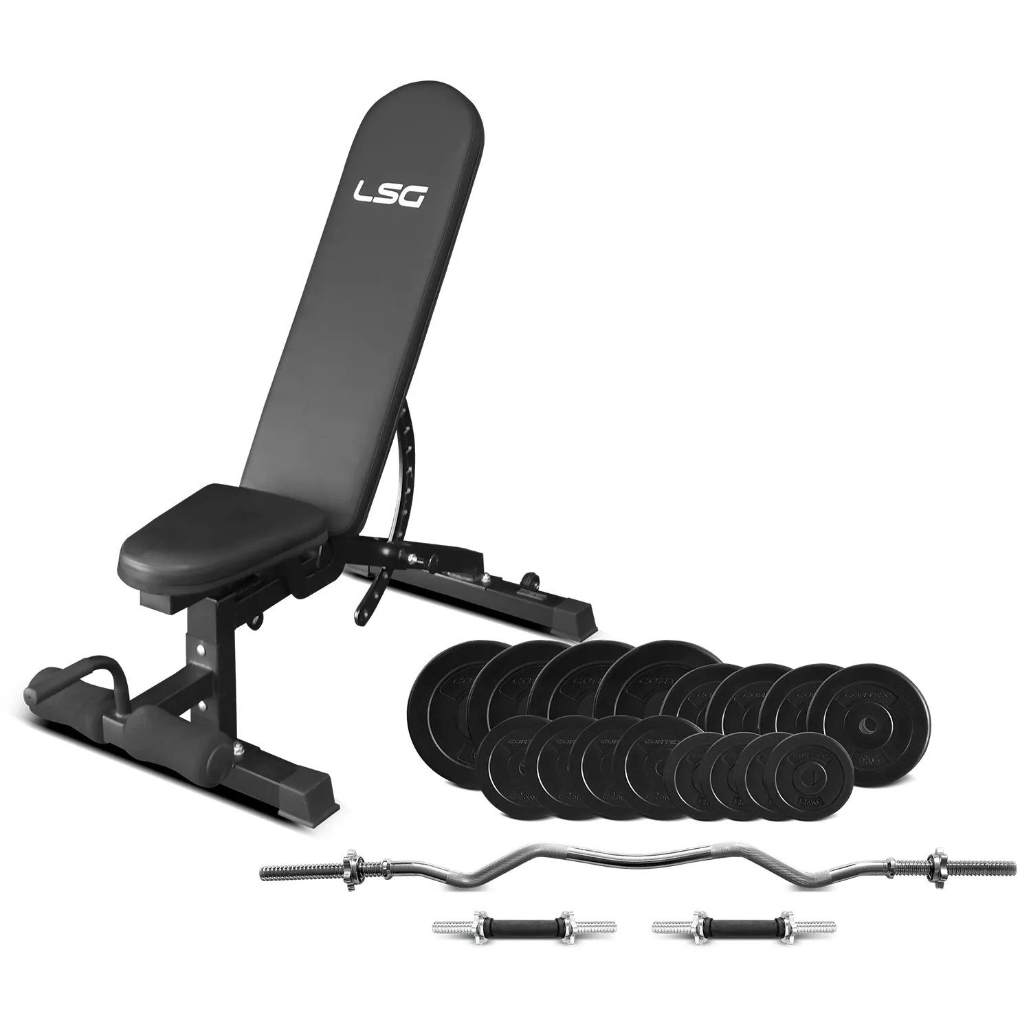 Adjustable FID Bench 6-in-1 Multi-function with 84kg Set - LSG