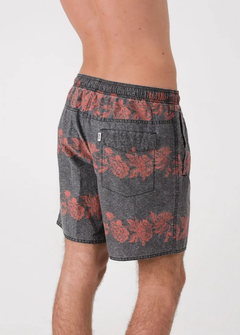 Afends Mens Baywatch Rose Chain - Elastic Waist Boardshort