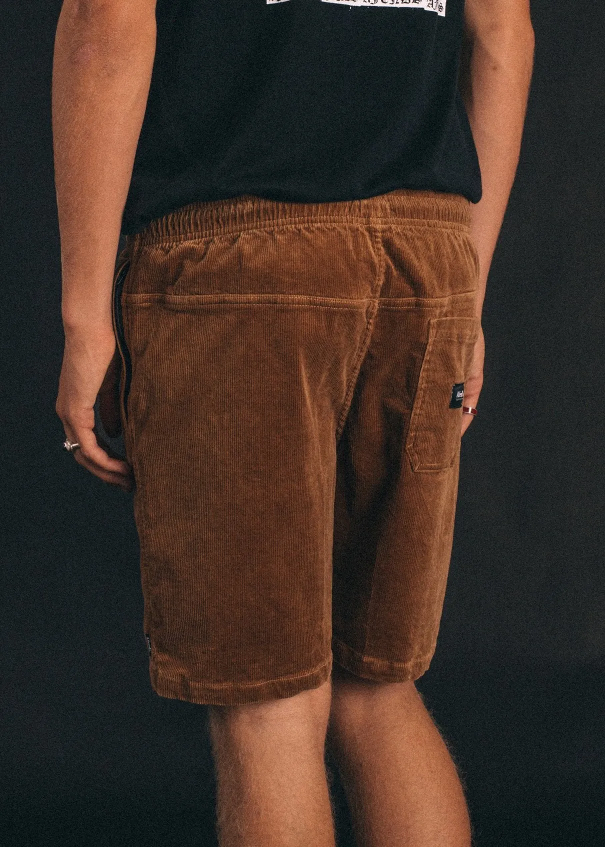 Afends Mens Stein Corduroy - Elastic Waist Walkshort