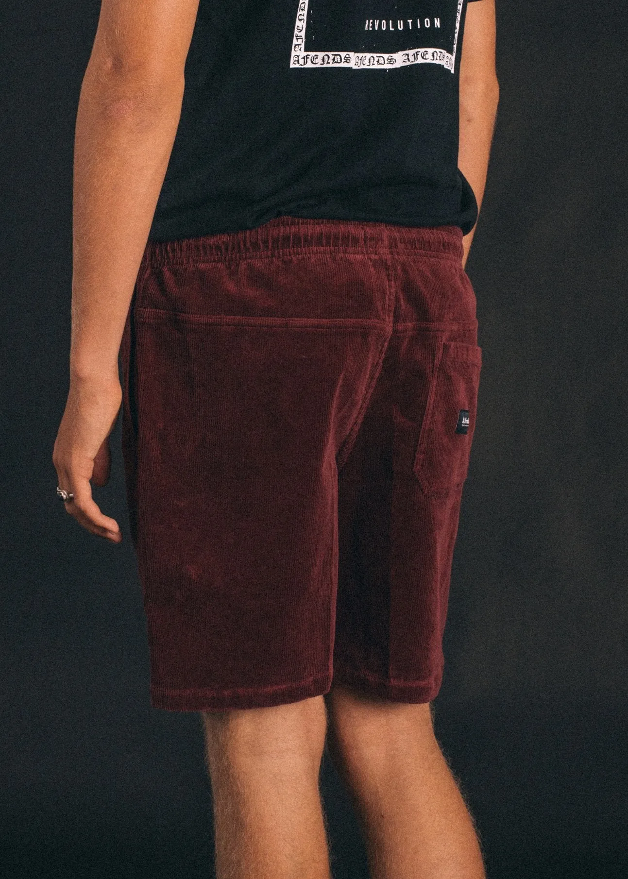 Afends Mens Stein Corduroy - Elastic Waist Walkshort