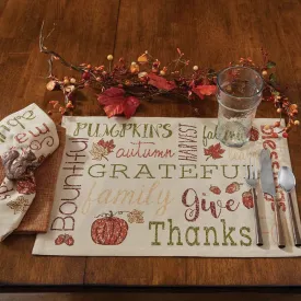 Autumn Sentiments Placemat Set