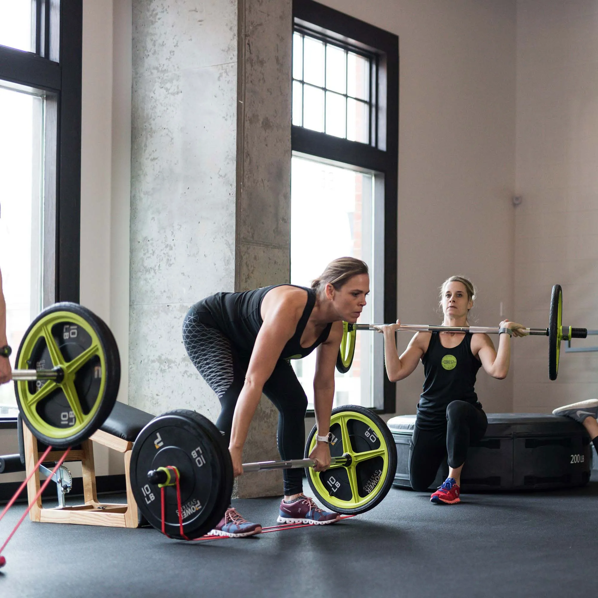 AXLE Lightweight Olympic Barbell with Weighted Plates, (Straps Not Included)