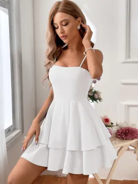 Backless Bow Knot Strap Short Skirt Sexy Sling Dress