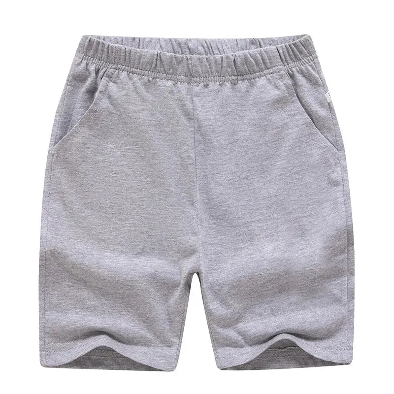 Big Kids Shorts Wholesale 3-12T Children Boys Casual Short Pajamas Classic Three-Colors Black White Gray School Girls Sweatpants