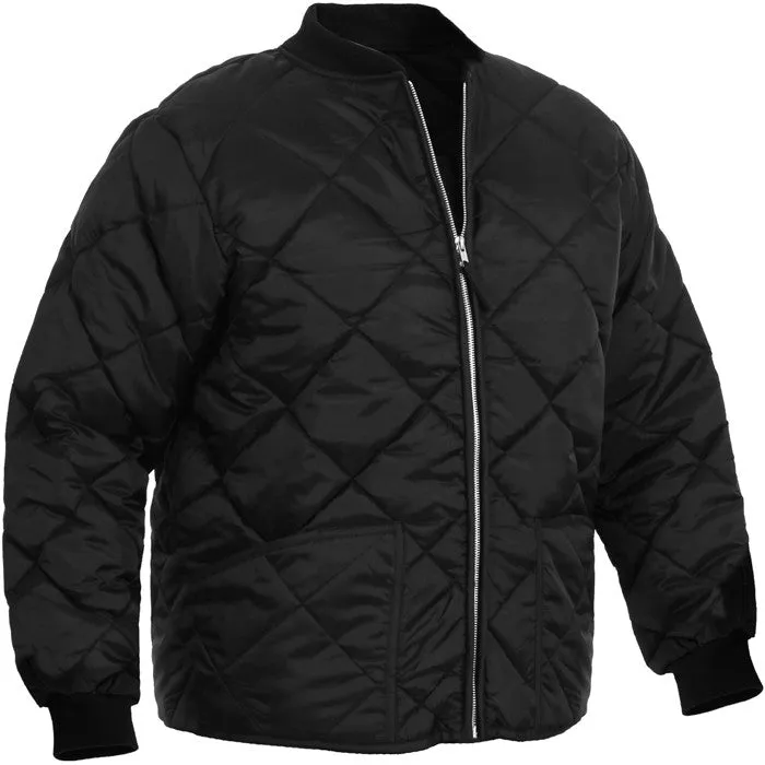 Black - Diamond Quilted Urban Flight Jacket