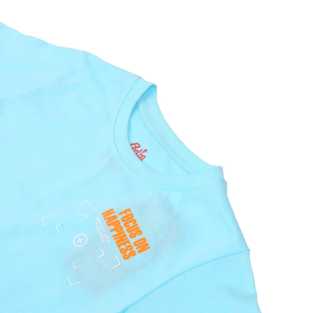 Boys T-Shirt H/S Just Tropicool - Sky Blue