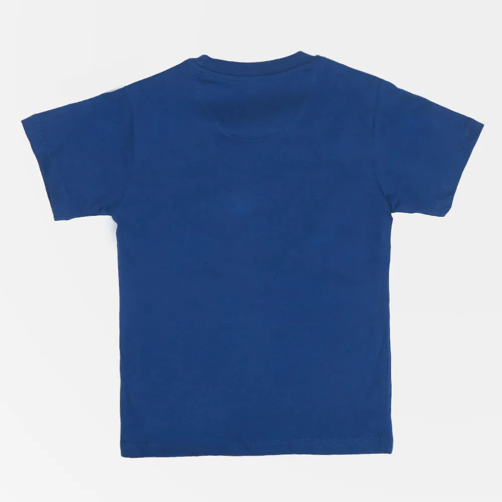 Boys T-shirt Logo -Navy Peony