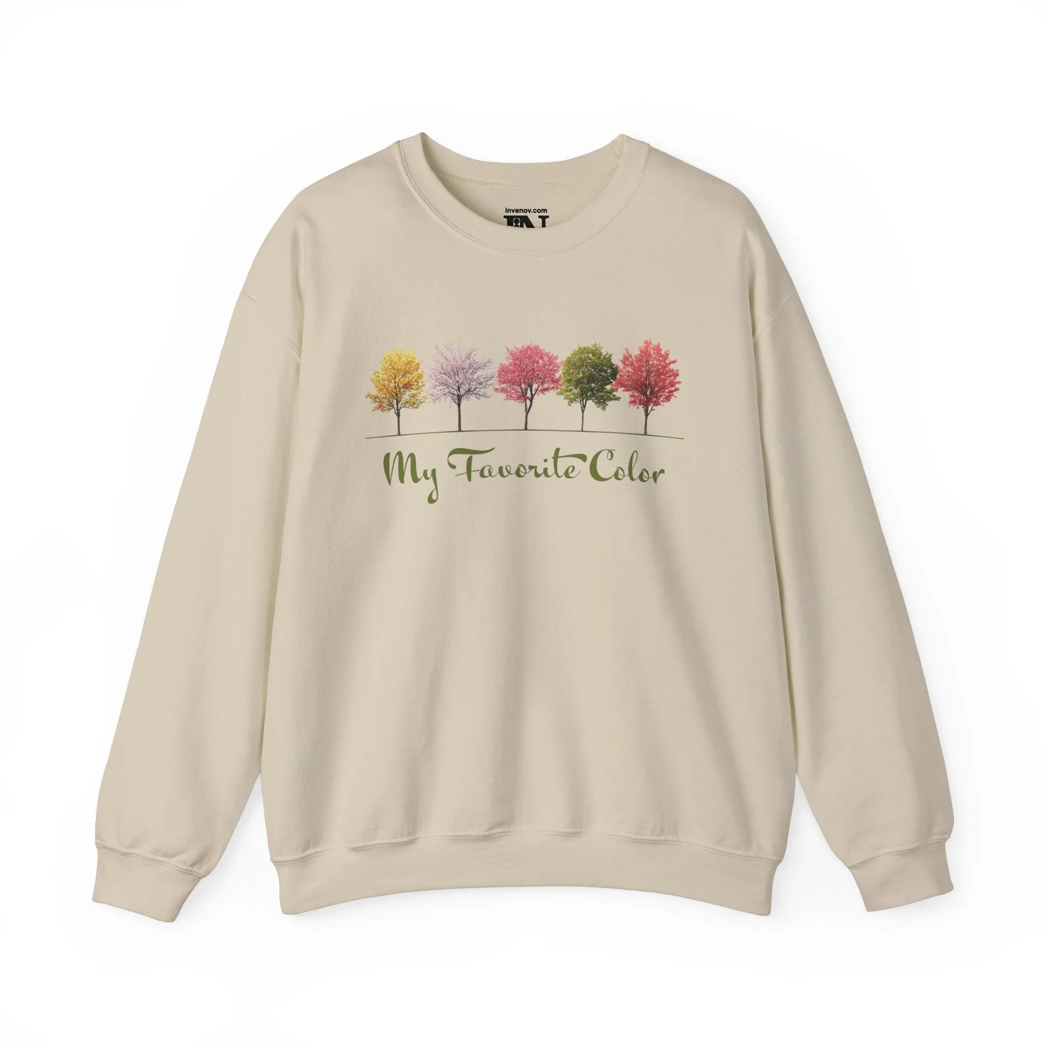 Colorful Spring Tree Unisex Sweatshirt, Nature Lover Gift, My Favorite Color, Tree Hugger Apparel, Pastel Tone Jumper, Springtime Fashion