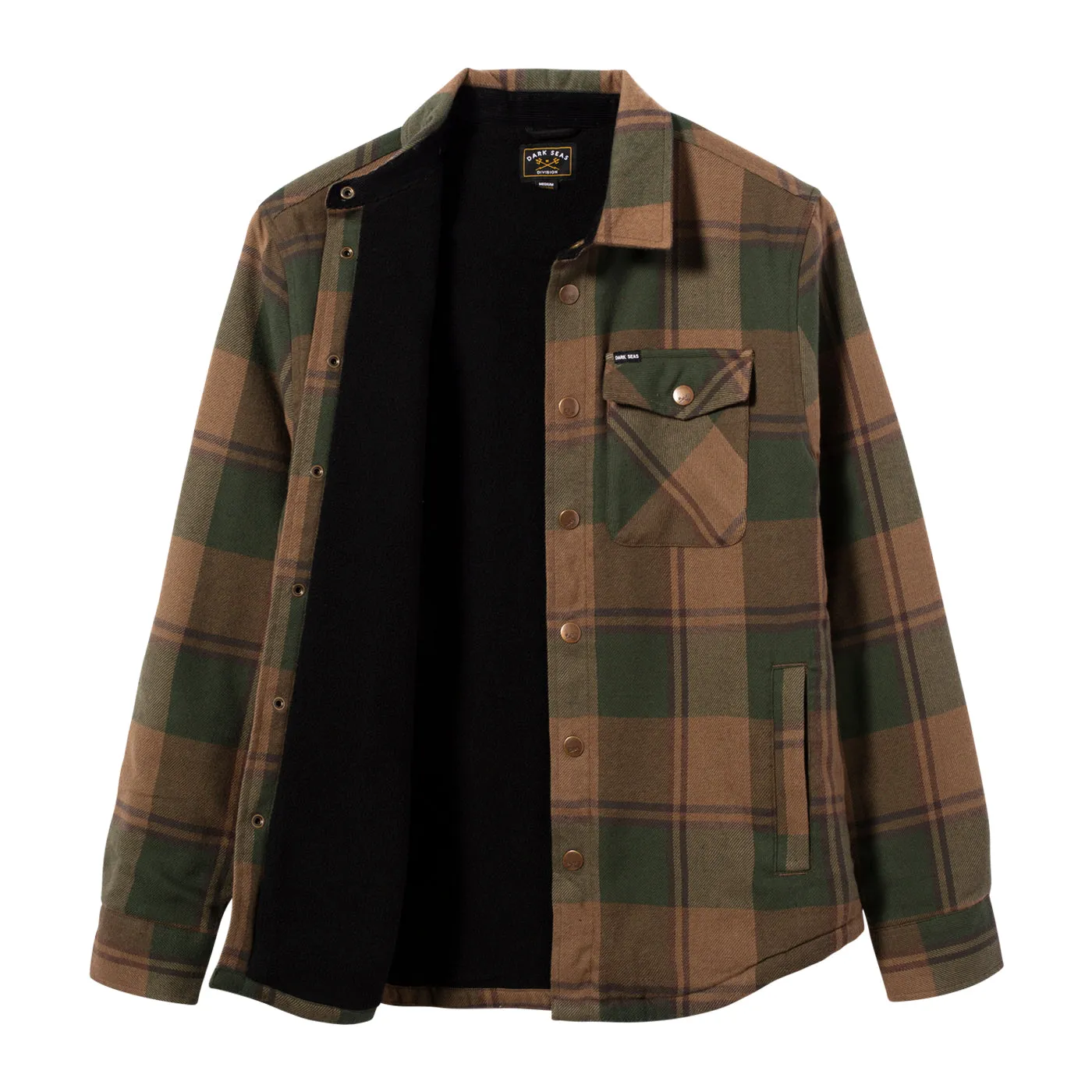 Dark Seas Men's Barracks Hw Woven Green Jackets