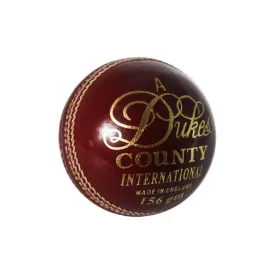 Dukes County International Red 4 Piece Cricket Ball - Senior