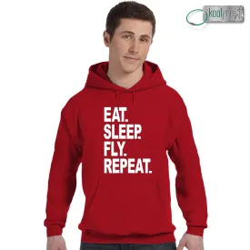 Eat Sleep Fly Repeat Hoodie