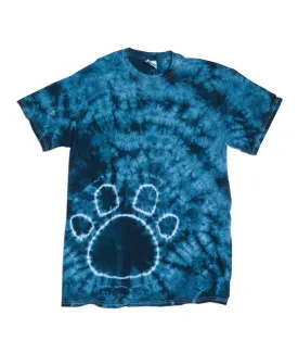 gildan tie-dye youth pawprints tee - navy (m)