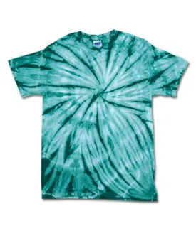 gildan tie-dye youth vat-dyed cyclone tee - teal (l)