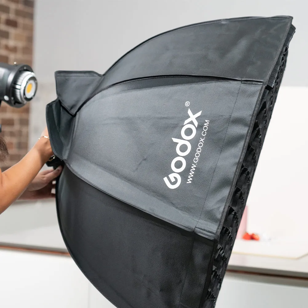 Godox 95cm / 37" Collapsible Octagon Softbox with Grid Light Modifier (Bowens)