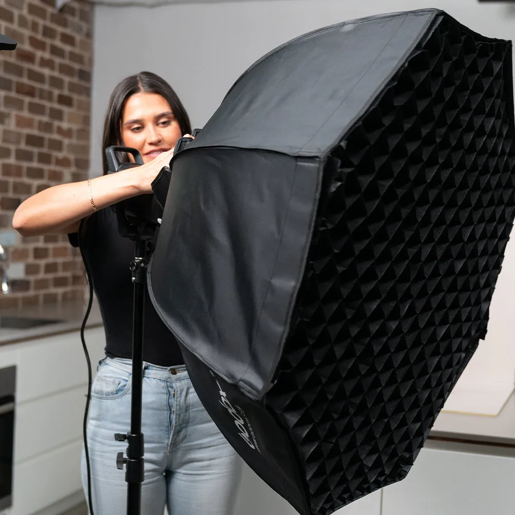 Godox 95cm / 37" Collapsible Octagon Softbox with Grid Light Modifier (Bowens)