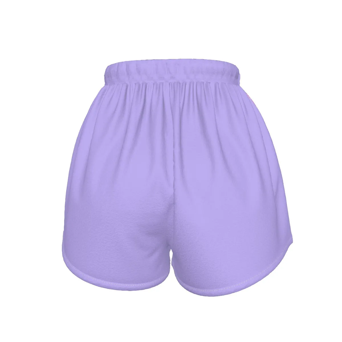 Happy Rainbow Cloud Purple Women's Sports Shorts