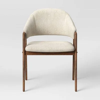 Ingleside Open Back Upholstered Wood Frame Dining Chair Linen - Project 62