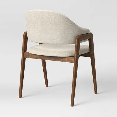 Ingleside Open Back Upholstered Wood Frame Dining Chair Linen - Project 62