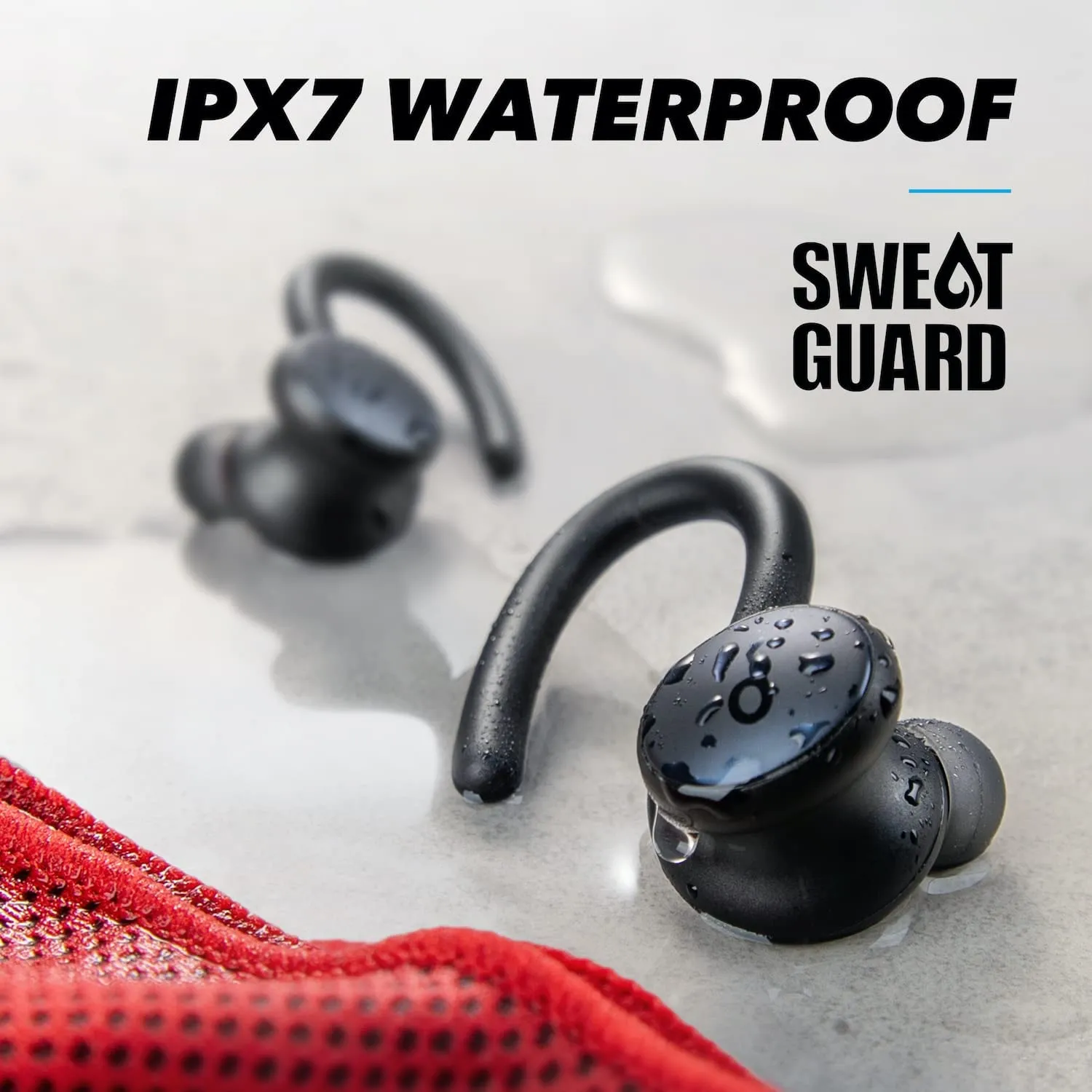 ITEM# 0129   Soundcore Sport X10 True Wireless Bluetooth Sport Earbuds, Rotatable Over-Ear Hooks for Ultimate Comfort and Secure Fit, Deep Bass, IPX7 Waterproof, Sweatproof, Fast Charge, App, Gym, Running (Watch Video)