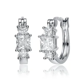 Jeanne Duo Square Earrings