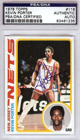 Kevin Porter Autographed 1978 Topps Card #118 New Jersey Nets PSA/DNA #83461235