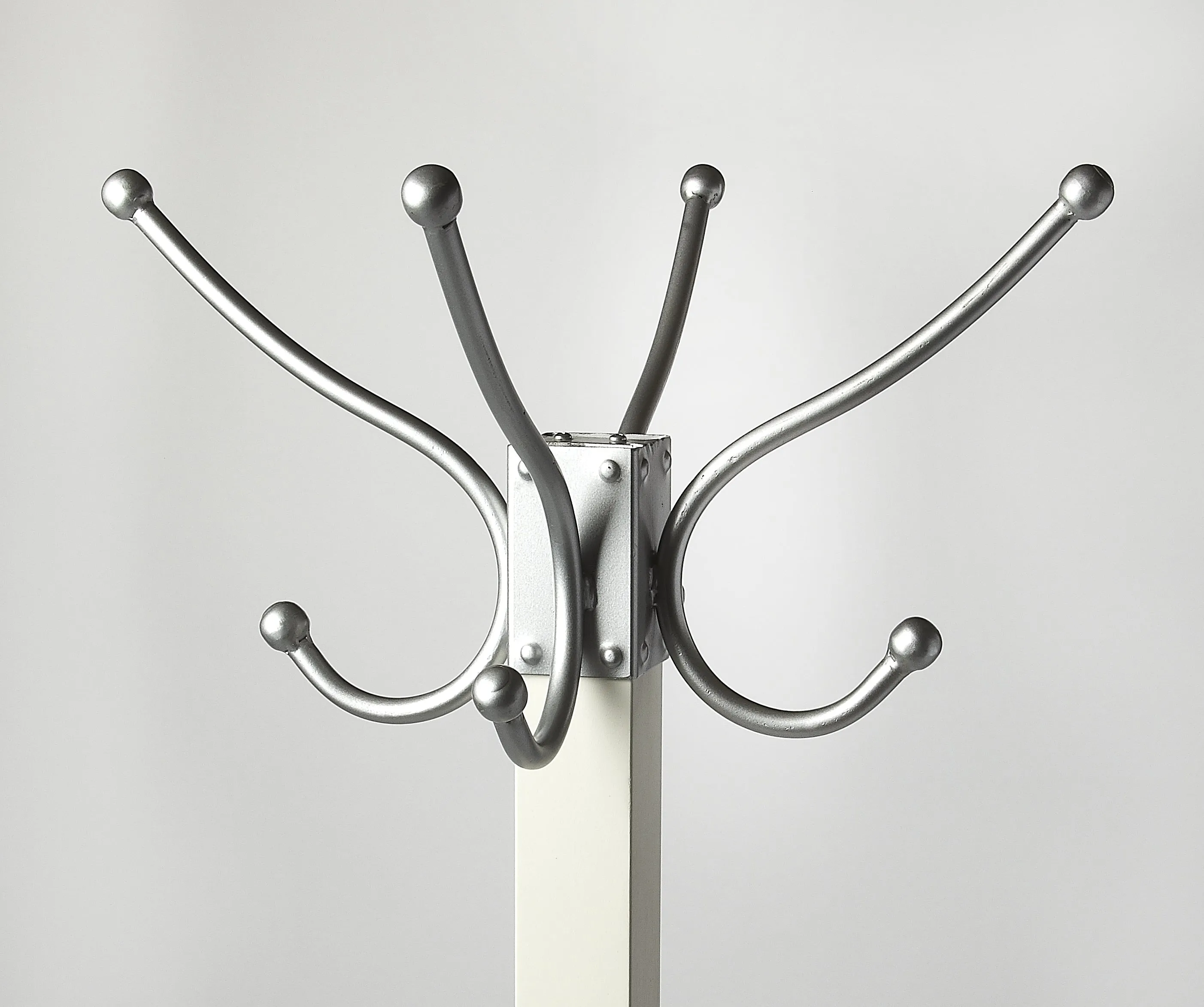 Logan Square & Silver Coat Rack/Tree in Silver,White  2059297