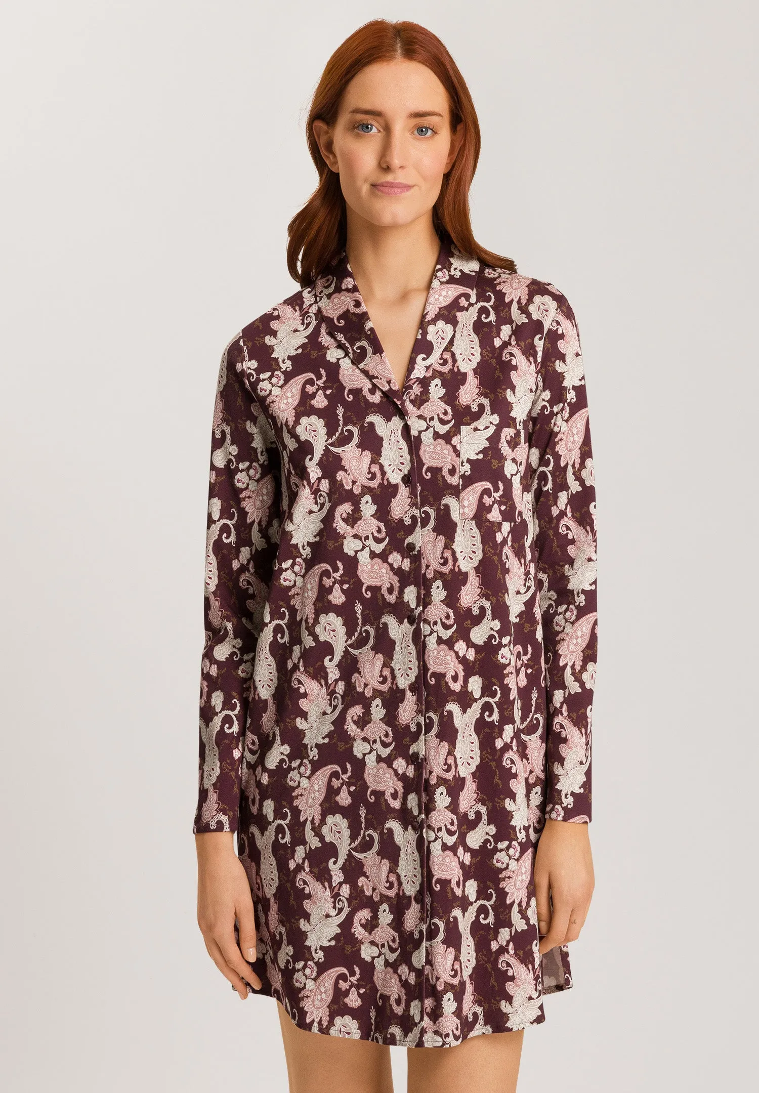 Loungy Nights Cotton Flannel Sleep Shirt | Meraki Paisley 74970-2162