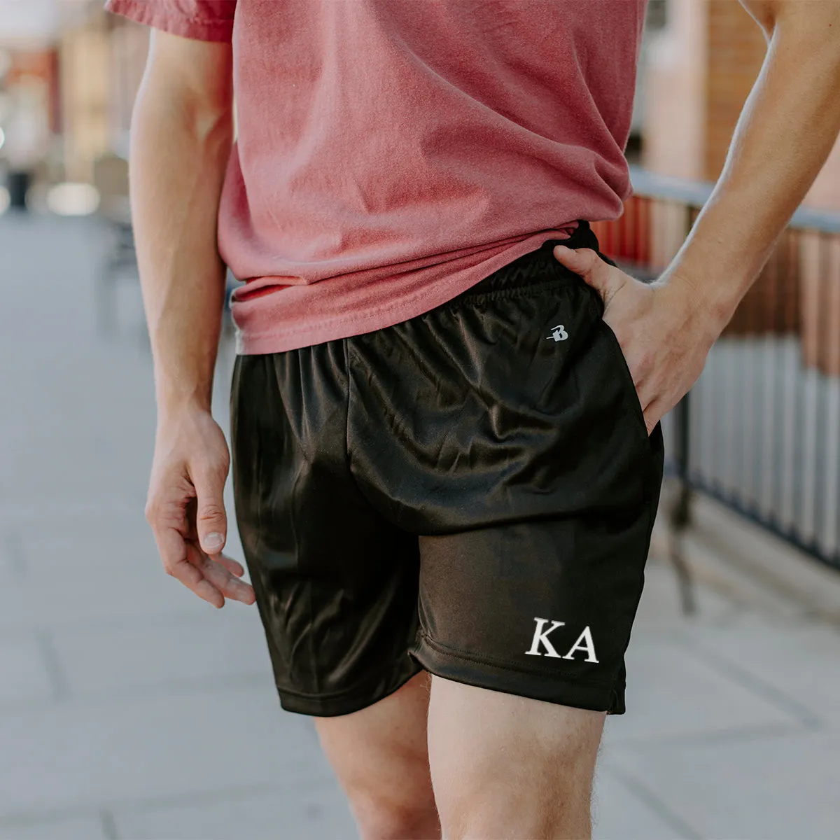 New! Kappa Alpha 5" Black Shorts