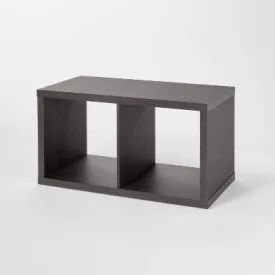 Open Box - 2 Cube Organizer Black Oak - Brightroom