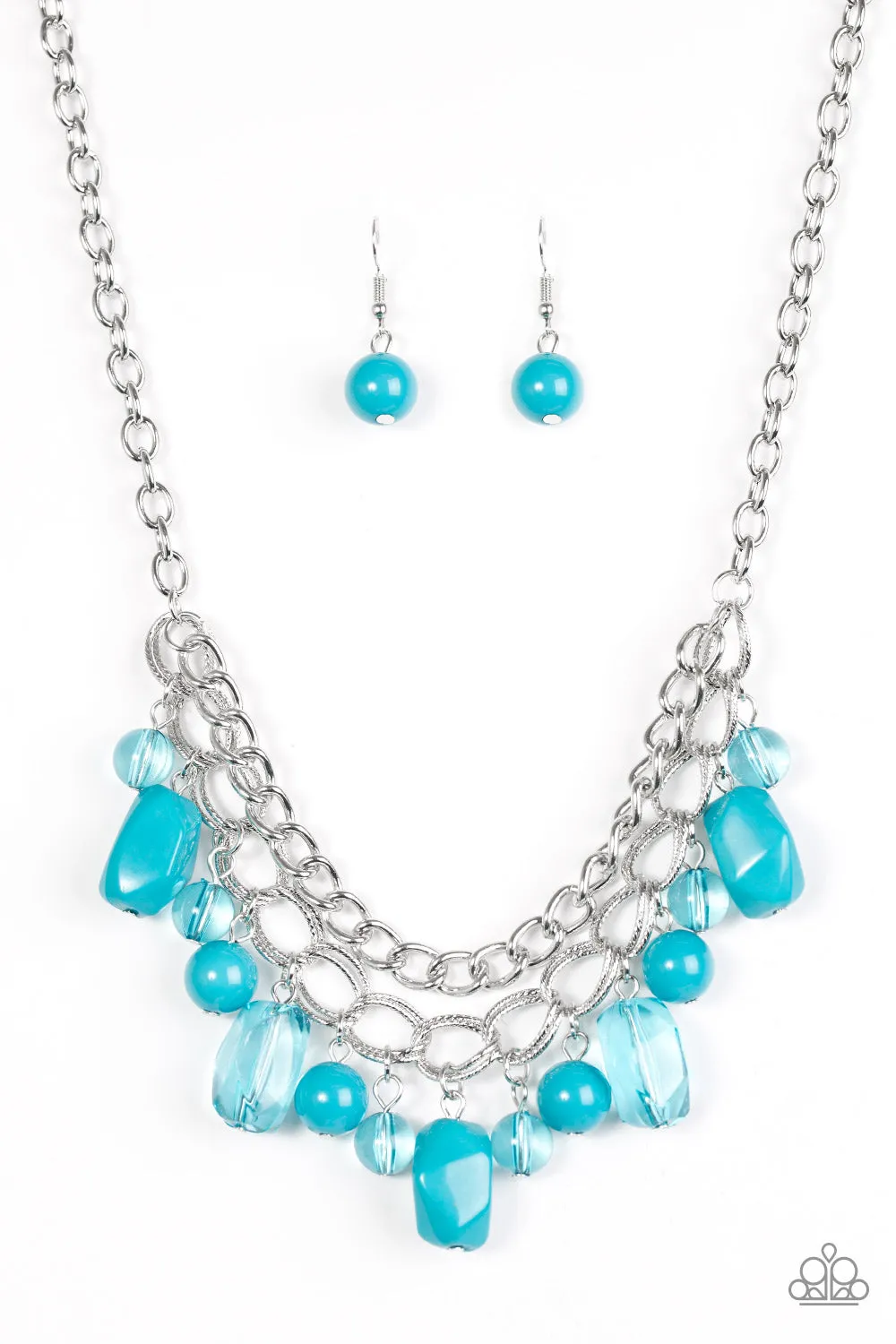 Open Door Jewelry - Brazilian Bay - Blue Necklace - Paparazzi Accessories