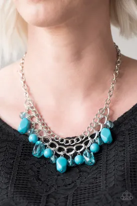 Open Door Jewelry - Brazilian Bay - Blue Necklace - Paparazzi Accessories