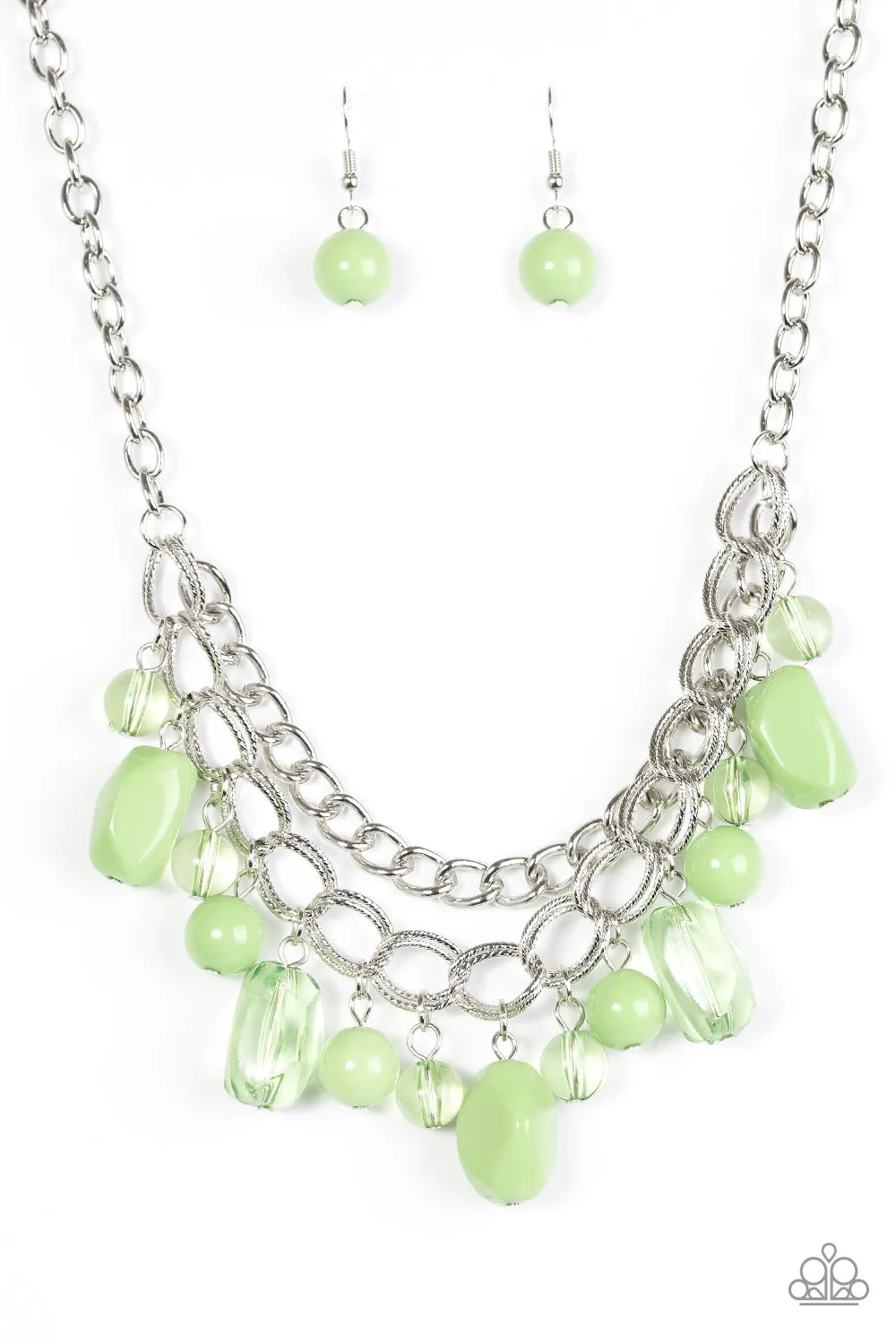 Open Door Jewelry - Brazilian Bay - Green Necklace - Paparazzi Accessories