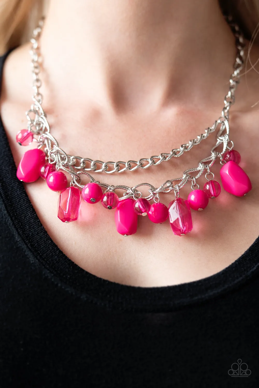 Open Door Jewelry - Brazilian Bay - Pink Necklace - Paparazzi Accessories