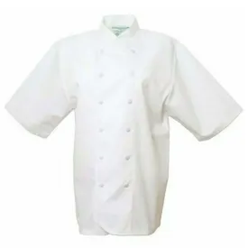 Pegasus Chefwear White EKO Short Sleeve Chef Jackets with White Poppers