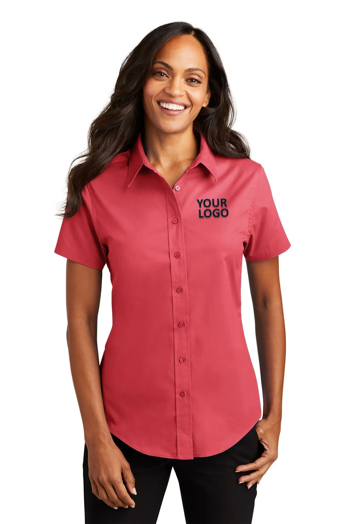 Port Authority Ladies Short Sleeve Easy Care Custom Shirts, Hibiscus