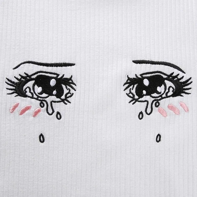 Sad Eyes Crop Top