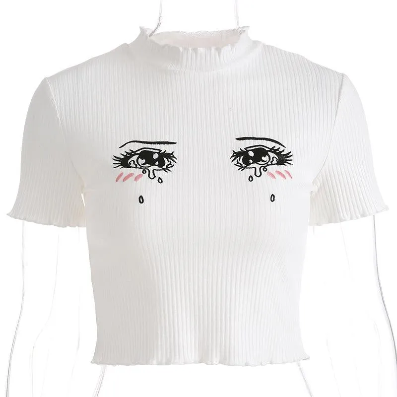 Sad Eyes Crop Top