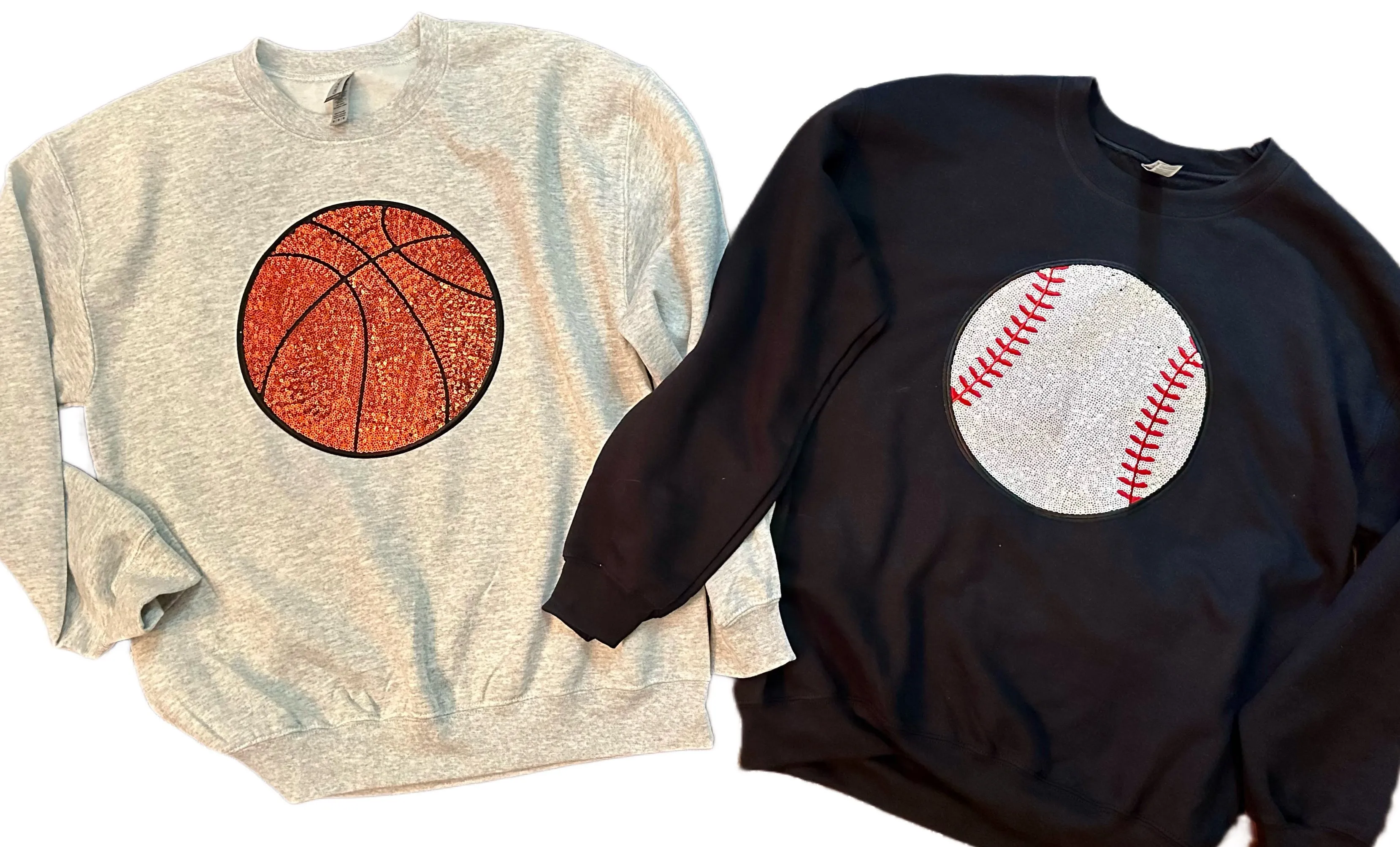 Sequin Baseball Sweatshirt & Hoodies (Various Options)