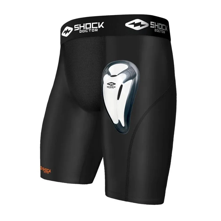 Shock Doctor Core Compression Short with Bio Flex Cup - Black