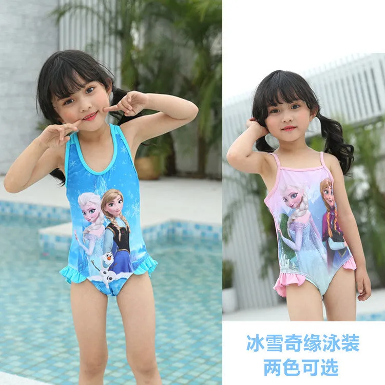 Swimsuit  Frozen    children's one-piece  girls Swimwear