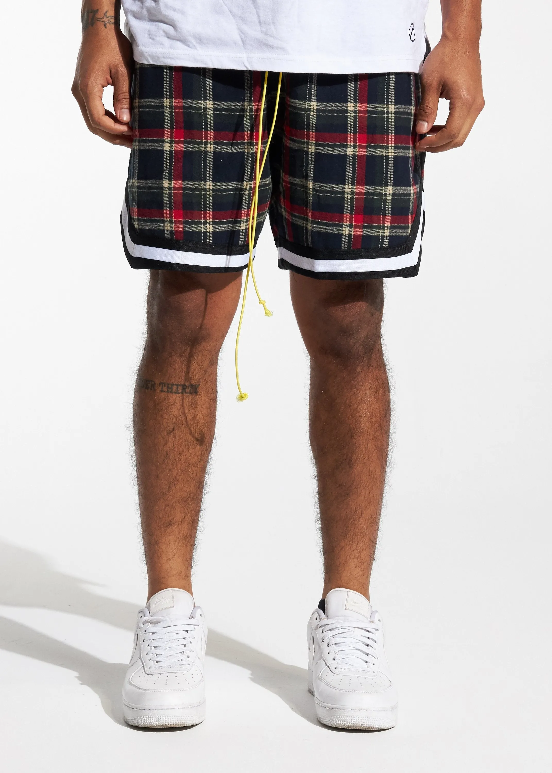 Tartan Basketball Shorts (Black Plaid)